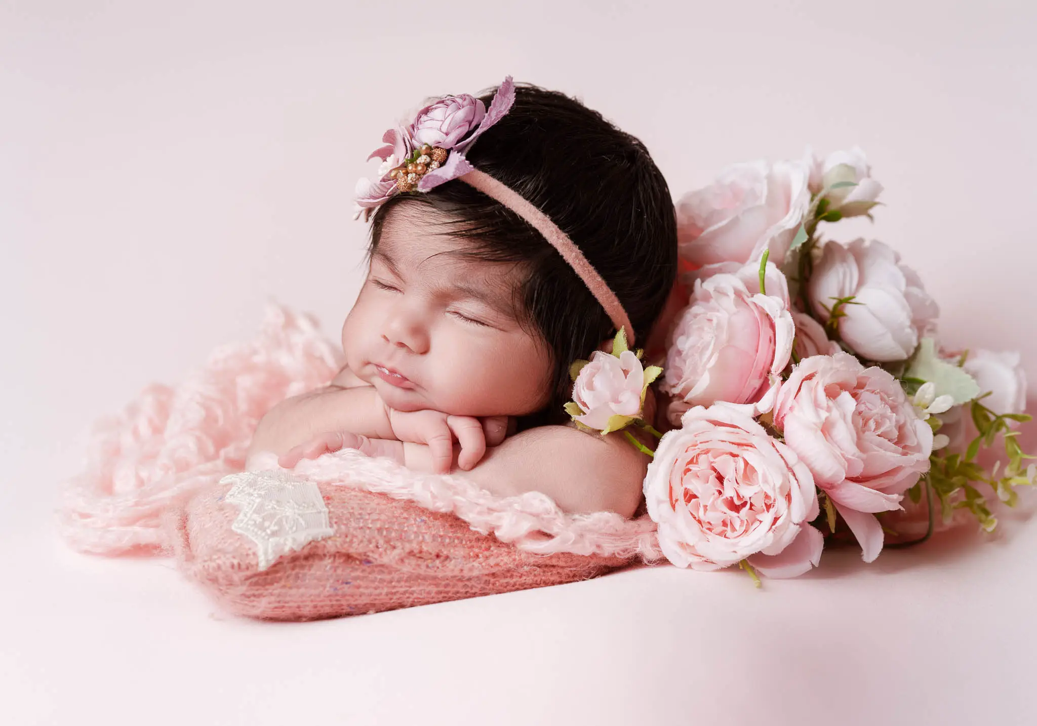 Newborn portrait created during a home photoshoot